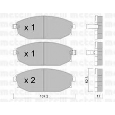 22-0363-0 METELLI Комплект тормозных колодок, дисковый тормоз