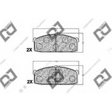 BP1446 DJ PARTS Комплект тормозных колодок, дисковый тормоз