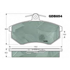 GDB854 TRW Комплект тормозных колодок, дисковый тормоз