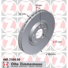 440.3109.00 ZIMMERMANN Тормозной диск