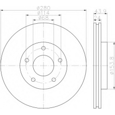 8DD 355 117-321 HELLA Тормозной диск