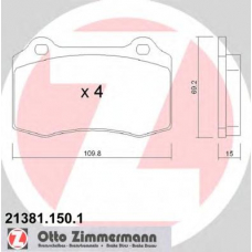 21381.150.1 ZIMMERMANN Комплект тормозных колодок, дисковый тормоз