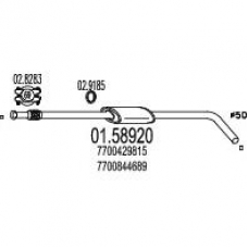 01.58920 MTS Средний глушитель выхлопных газов