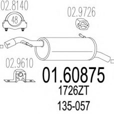 01.60875 MTS Глушитель выхлопных газов конечный