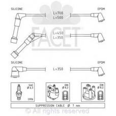 4.9770 FACET Ккомплект проводов зажигания