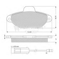 FB210210 FLENNOR Комплект тормозных колодок, дисковый тормоз