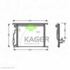 94-6396 KAGER Конденсатор, кондиционер