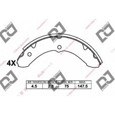 BS1179 DJ PARTS Комплект тормозных колодок