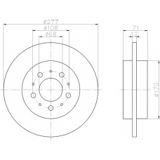 8DD 355 107-101 HELLA PAGID Тормозной диск