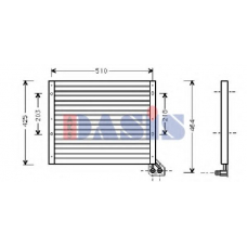 082010N AKS DASIS Конденсатор, кондиционер