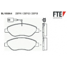 BL1858A4 FTE Комплект тормозных колодок, дисковый тормоз