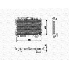 350213551000 MAGNETI MARELLI Радиатор, охлаждение двигателя