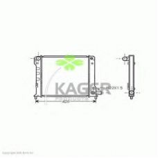 31-2098 KAGER Радиатор, охлаждение двигателя