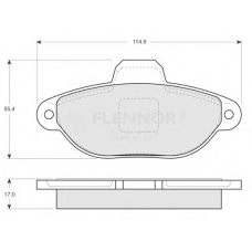 FB210269 FLENNOR Комплект тормозных колодок, дисковый тормоз