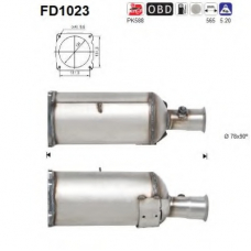 FD1023 AS Сажевый / частичный фильтр, система выхлопа ОГ