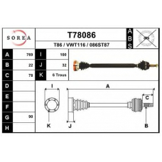 T78086 EAI Приводной вал