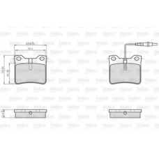 872279 VALEO Комплект тормозных колодок, дисковый тормоз