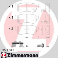 23543.155.2 ZIMMERMANN Комплект тормозных колодок, дисковый тормоз