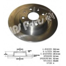 IBP-1398 IPS Parts Тормозной диск