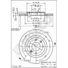 BS 7557 BRECO Тормозной диск