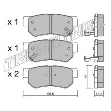 374.0 TRUSTING Комплект тормозных колодок, дисковый тормоз