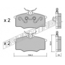 553.0 TRUSTING Комплект тормозных колодок, дисковый тормоз