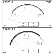 ABS2610 Allied Nippon Колодки барабанные