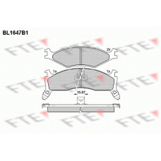 BL1647B1 FTE Комплект тормозных колодок, дисковый тормоз