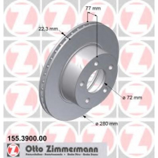 155.3900.00 ZIMMERMANN Тормозной диск