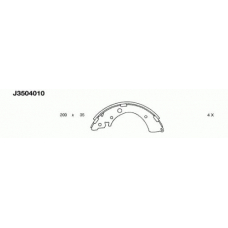 J3504010 NIPPARTS Комплект тормозных колодок