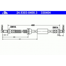 24.5303-0400.3 ATE Тормозной шланг