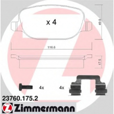 23760.175.2 ZIMMERMANN Комплект тормозных колодок, дисковый тормоз