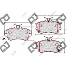 BP2056 DJ PARTS Комплект тормозных колодок, дисковый тормоз