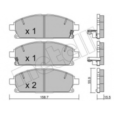 22-0406-2 METELLI Комплект тормозных колодок, дисковый тормоз