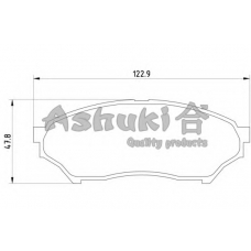 C010-05J ASHUKI Комплект тормозных колодок, дисковый тормоз