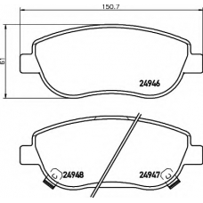 8DB 355 014-871 HELLA Комплект тормозных колодок, дисковый тормоз