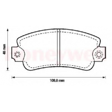 571464B BENDIX Комплект тормозных колодок, дисковый тормоз