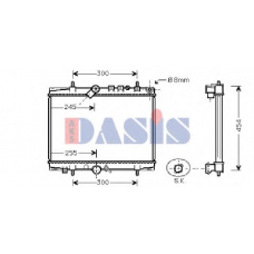 160059N AKS DASIS Радиатор, охлаждение двигателя