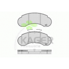 35-0114 KAGER Комплект тормозных колодок, дисковый тормоз