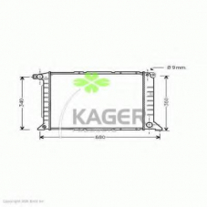 31-0355 KAGER Радиатор, охлаждение двигателя