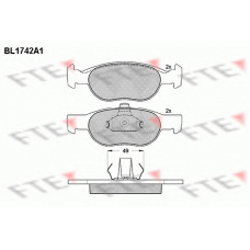 BL1742A1 FTE Комплект тормозных колодок, дисковый тормоз