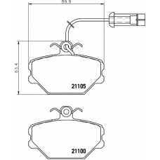 8DB 355 006-191 HELLA Комплект тормозных колодок, дисковый тормоз