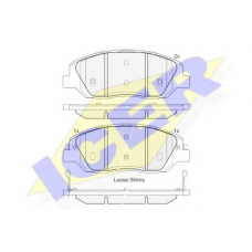181997 ICER Комплект тормозных колодок, дисковый тормоз