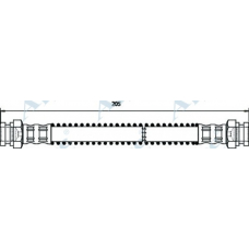 HOS3330 APEC Тормозной шланг