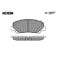 181897 ICER Комплект тормозных колодок, дисковый тормоз