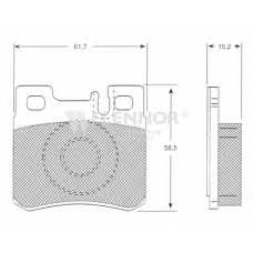 FB210204 FLENNOR Комплект тормозных колодок, дисковый тормоз