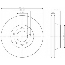 8DD 355 109-821 HELLA Тормозной диск