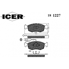 181227 ICER Комплект тормозных колодок, дисковый тормоз