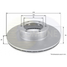 ADC1559V COMLINE Тормозной диск