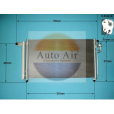 16-0007 AUTO AIR GLOUCESTER Конденсатор, кондиционер